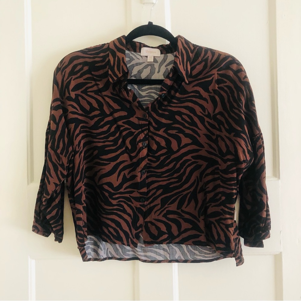 Zebra Print ButtonUp Blouse - Picture 8 of 8